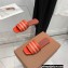 Loro Piana The Suitcase Stripe Flat Sandals Orange 2022