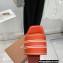 Loro Piana The Suitcase Stripe Flat Sandals Orange 2022