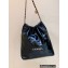 Chanel Shiny Calfskin CHANEL 22 Large Handbag AS3262 in Original Quality Black/Gold 2022