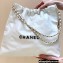 Chanel Shiny Calfskin CHANEL 22 Medium Handbag AS3261 in Original Quality White/Black 2022