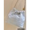 Chanel Shiny Calfskin CHANEL 22 Small Handbag AS3260 in Original Quality White/Gold 2022