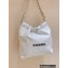 Chanel Shiny Calfskin CHANEL 22 Small Handbag AS3260 in Original Quality White/Black 2022