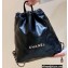 Chanel Shiny Calfskin CHANEL 22 Backpack Bag AS3313 in Original Quality Black/Gold 2022