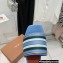 Loro Piana The Suitcase Stripe Flat Sandals Blue 2022