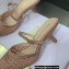 Dior Heel 6.5cm Cotton Embroidery with Thread and Strass Capture Mules Nude Pink 2022