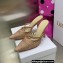 Dior Heel 9.5cm Cotton Embroidery with Thread and Strass Capture Mules Nude Pink 2022