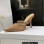 Dior Heel 9.5cm Cotton Embroidery with Thread and Strass Capture Mules Nude Pink 2022