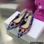 Dior J'Adior Slingback Ballerina Flats in Blue Multicolor Mizza Cotton Embroidery 2022