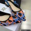 Dior J'Adior Slingback Ballerina Flats in Blue Multicolor Mizza Cotton Embroidery 2022