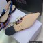 Dior J'Adior Slingback Ballerina Flats in Blue Multicolor Mizza Cotton Embroidery 2022