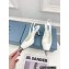 Prada Heel 7.5cm Brushed Leather Metal Toecap Slingback Pumps White 2022