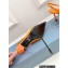 Prada Heel 7.5cm Brushed Leather Metal Toecap Slingback Pumps Orange 2022