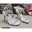 Dolce & Gabbana Heel 10.5cm Nappa leather sandals with DG logo White 2022