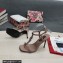 Dolce & Gabbana Heel 10.5cm Nappa leather sandals with DG logo Nude Pink 2022
