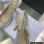 Dior Heel 9.5cm J'Adior Slingback Pumps in Cotton Embroidery with Thread and Strass Gold 2022
