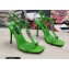 Dolce & Gabbana Heel 10.5cm Nappa leather sandals with DG logo Green 2022