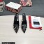 Dolce & Gabbana Heel 10.5cm Studs and Crystals leather Slingbacks Black 2022