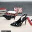 Dolce & Gabbana Heel 10.5cm Studs and Crystals leather Slingbacks Black 2022