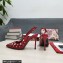 Dolce & Gabbana Heel 10.5cm Studs and Crystals leather Slingbacks Red 2022