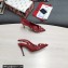 Dolce & Gabbana Heel 10.5cm Studs and Crystals leather Slingbacks Red 2022