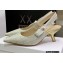 Dior Heel 6.5cm J'Adior Slingback Pumps in Cotton Embroidery with Thread and Strass Gold 2022