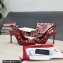 Dolce & Gabbana Heel 10.5cm Studs and Crystals leather Slingbacks Red 2022