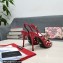 Dolce & Gabbana Heel 10.5cm Studs and Crystals leather Slingbacks Red 2022