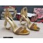 Dolce & Gabbana Heel 9.5cm Nappa leather Crystals sandals with baroque DG logo Gold 2022