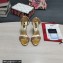 Dolce & Gabbana Heel 9.5cm Nappa leather Crystals sandals with baroque DG logo Gold 2022
