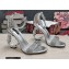 Dolce & Gabbana Heel 9.5cm Nappa leather Crystals sandals with baroque DG logo Silver 2022