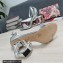 Dolce & Gabbana Heel 9.5cm Nappa leather Crystals sandals with baroque DG logo Silver 2022