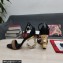 Dolce & Gabbana Heel 9.5cm Nappa leather Crystals sandals with baroque DG logo Black 2022