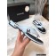 Chanel Logo Printed Lambskin Thong Flat Mules Blue 2022