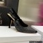 Dior Heel 9.5cm J'Adior Slingback Pumps in Cotton Embroidery with Thread and Strass Black 2022
