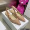 Dior J'Adior Slingback Ballerina Flats in Cotton Embroidery with Thread and Strass Nude Pink 2022