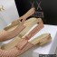 Dior J'Adior Slingback Ballerina Flats in Cotton Embroidery with Thread and Strass Nude Pink 2022