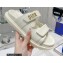 Dior Lambskin DiorAct Slides White 2022