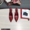 Dolce & Gabbana DG logo Heel 10.5cm leather Slingbacks Patent Red 2022