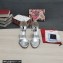 Dolce & Gabbana Heel 9.5cm Nappa leather sandals with baroque DG logo Silver 2022
