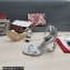 Dolce & Gabbana Heel 9.5cm Nappa leather sandals with baroque DG logo Silver 2022