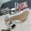 Dolce & Gabbana Heel 9.5cm Nappa leather sandals with baroque DG logo Silver 2022