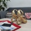 Dolce & Gabbana Heel 9.5cm Nappa leather sandals with baroque DG logo Gold 2022