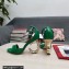 Dolce & Gabbana Heel 9.5cm Nappa leather sandals with baroque DG logo Green 2022