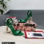 Dolce & Gabbana Heel 9.5cm Nappa leather sandals with baroque DG logo Green 2022
