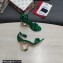 Dolce & Gabbana Heel 9.5cm Nappa leather sandals with baroque DG logo Green 2022