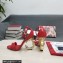 Dolce & Gabbana Heel 9.5cm Nappa leather sandals with baroque DG logo Red 2022