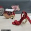 Dolce & Gabbana Heel 9.5cm Nappa leather sandals with baroque DG logo Red 2022