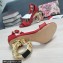 Dolce & Gabbana Heel 9.5cm Nappa leather sandals with baroque DG logo Red 2022