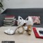 Dolce & Gabbana Heel 9.5cm Nappa leather sandals with baroque DG logo White 2022