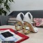 Dolce & Gabbana Heel 9.5cm Nappa leather sandals with baroque DG logo White 2022